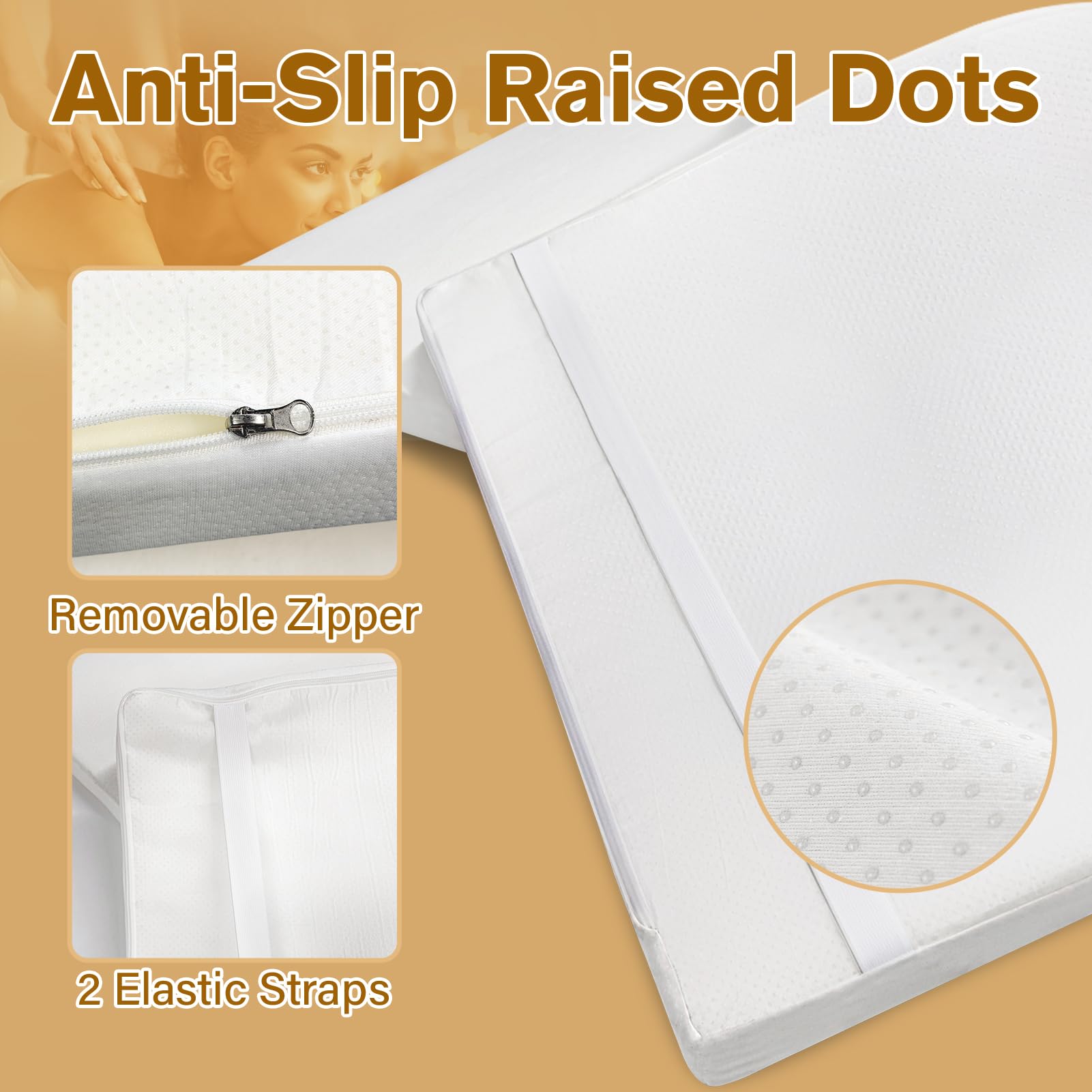 CRAURU anti-slip convex dots underlay providing extra grip and treatment stability