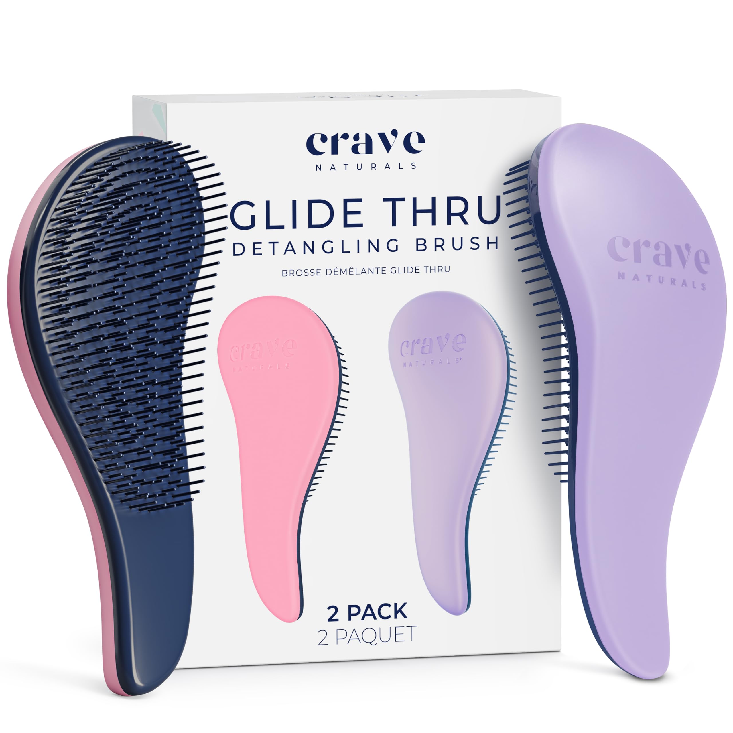Crave Naturals front packaging showing brush pair and compact benefit