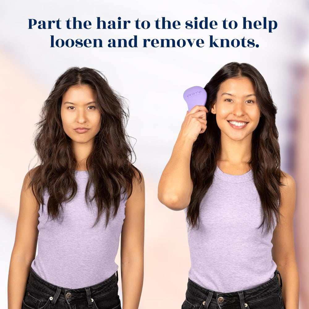 Crave Naturals two brushes side-by-side showing color details and durable construction benefit