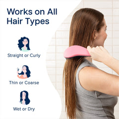 Crave Naturals detangling wet hair in shower showing smooth, low-pull brushing