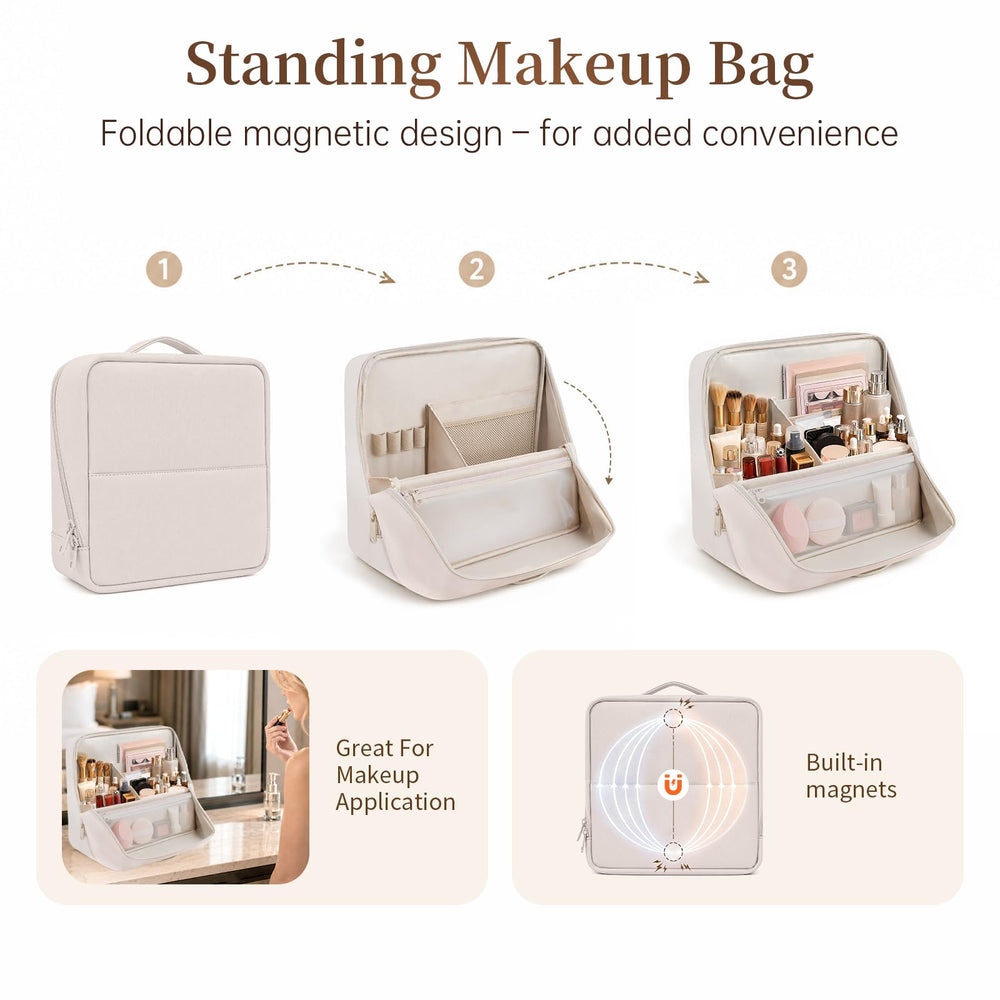 crawing top handle and double zipper for easy carry and fast opening benefit