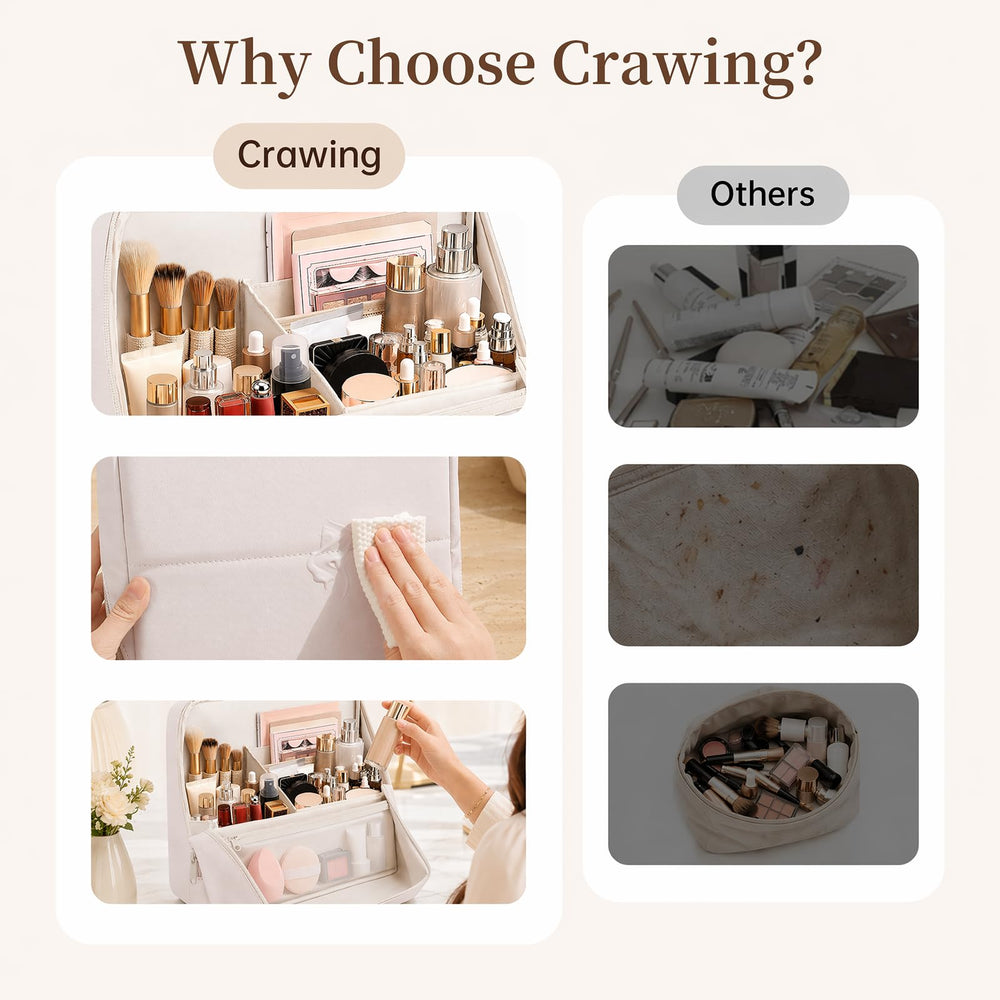 crawing lifestyle vanity display demonstrating tidy organization at home benefit