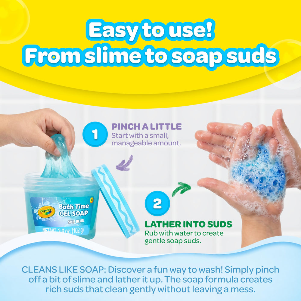 Crayola close-up of slime texture stretching to show sensory, tactile benefit