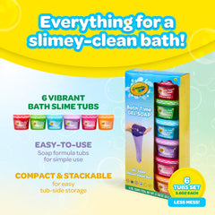 Crayola open tubs showing individual colors and easy-to-grab lids for fun