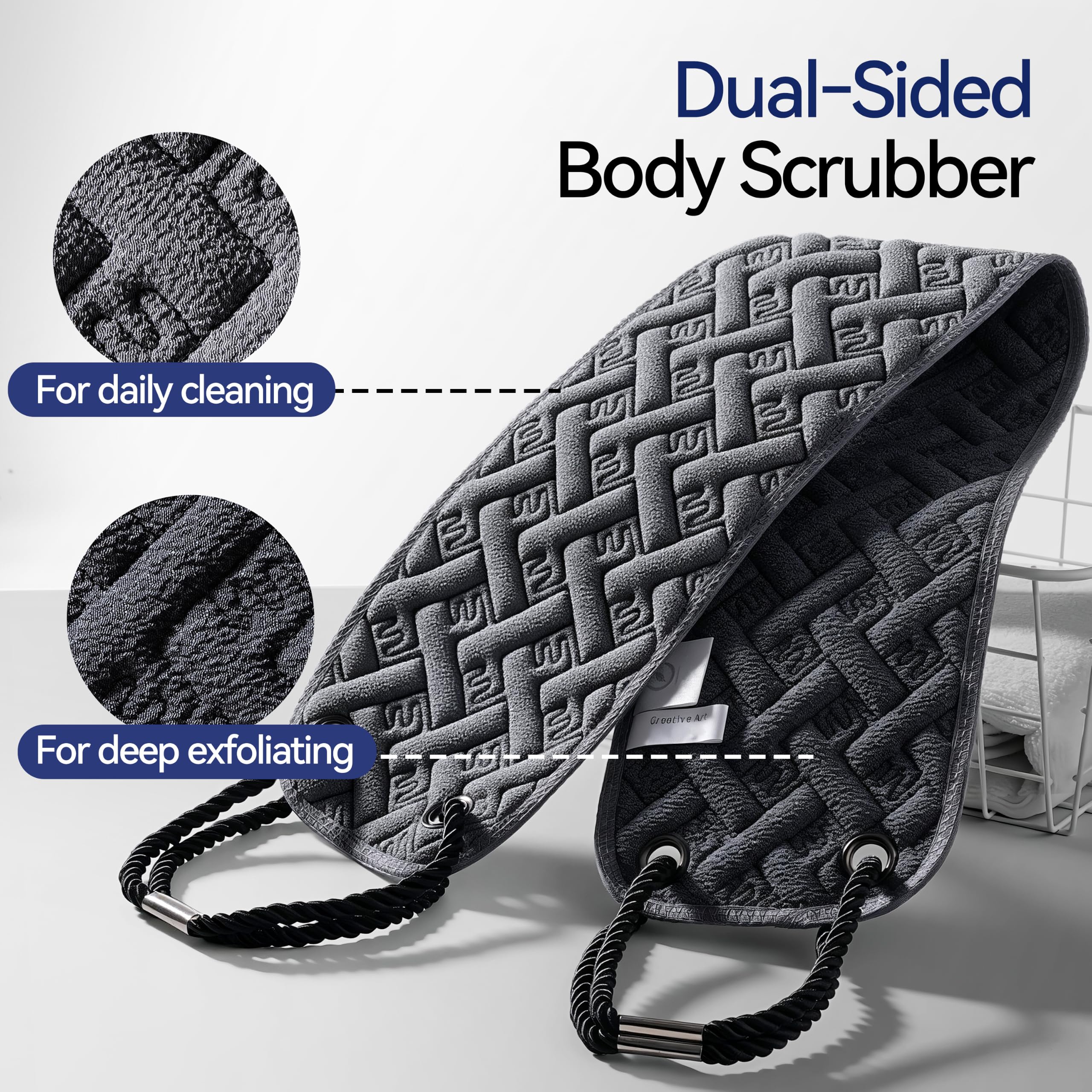Creative Art handle detail with reinforced stitching for secure, comfortable grip