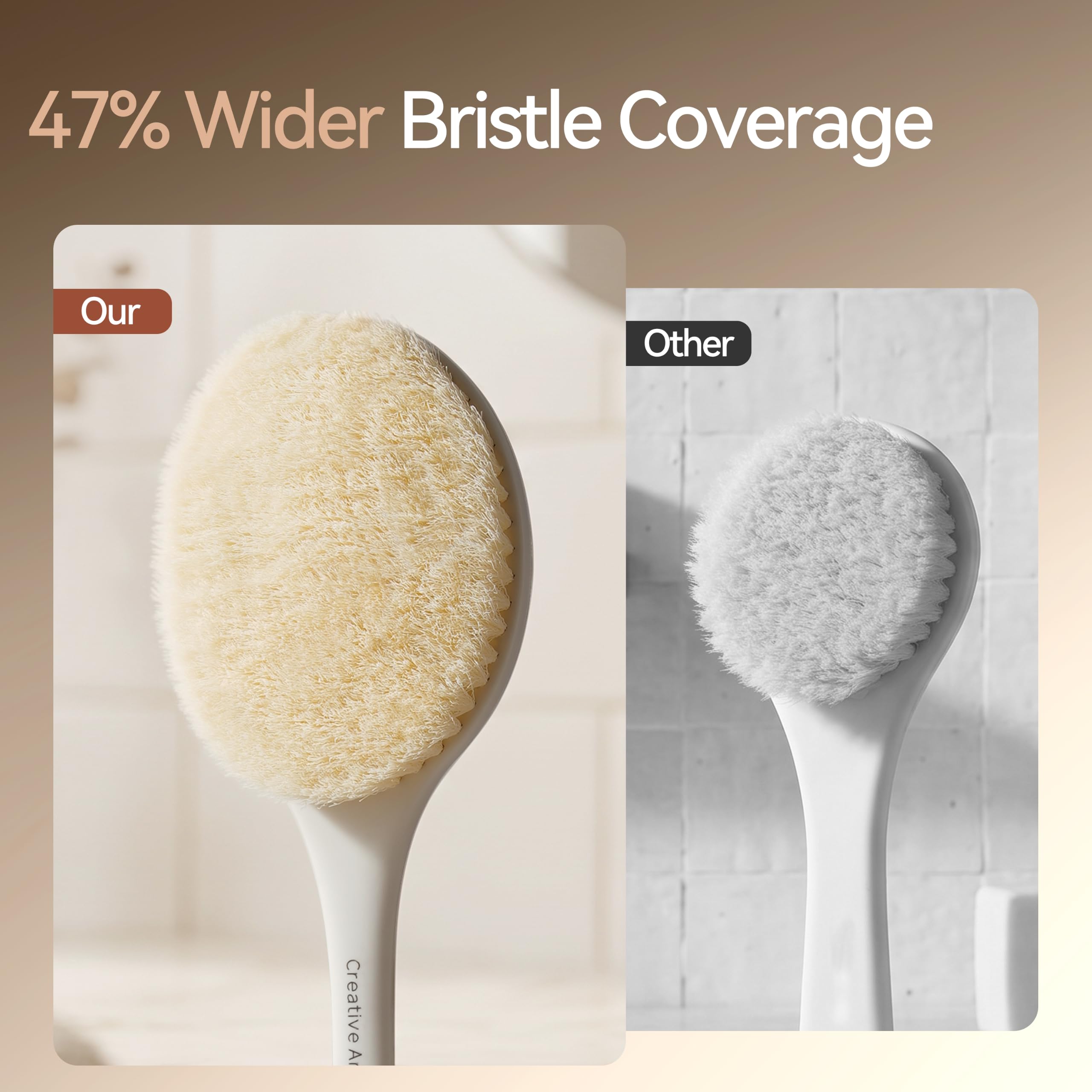 Creative Art hanging storage in bathroom to keep brush dry and tidy