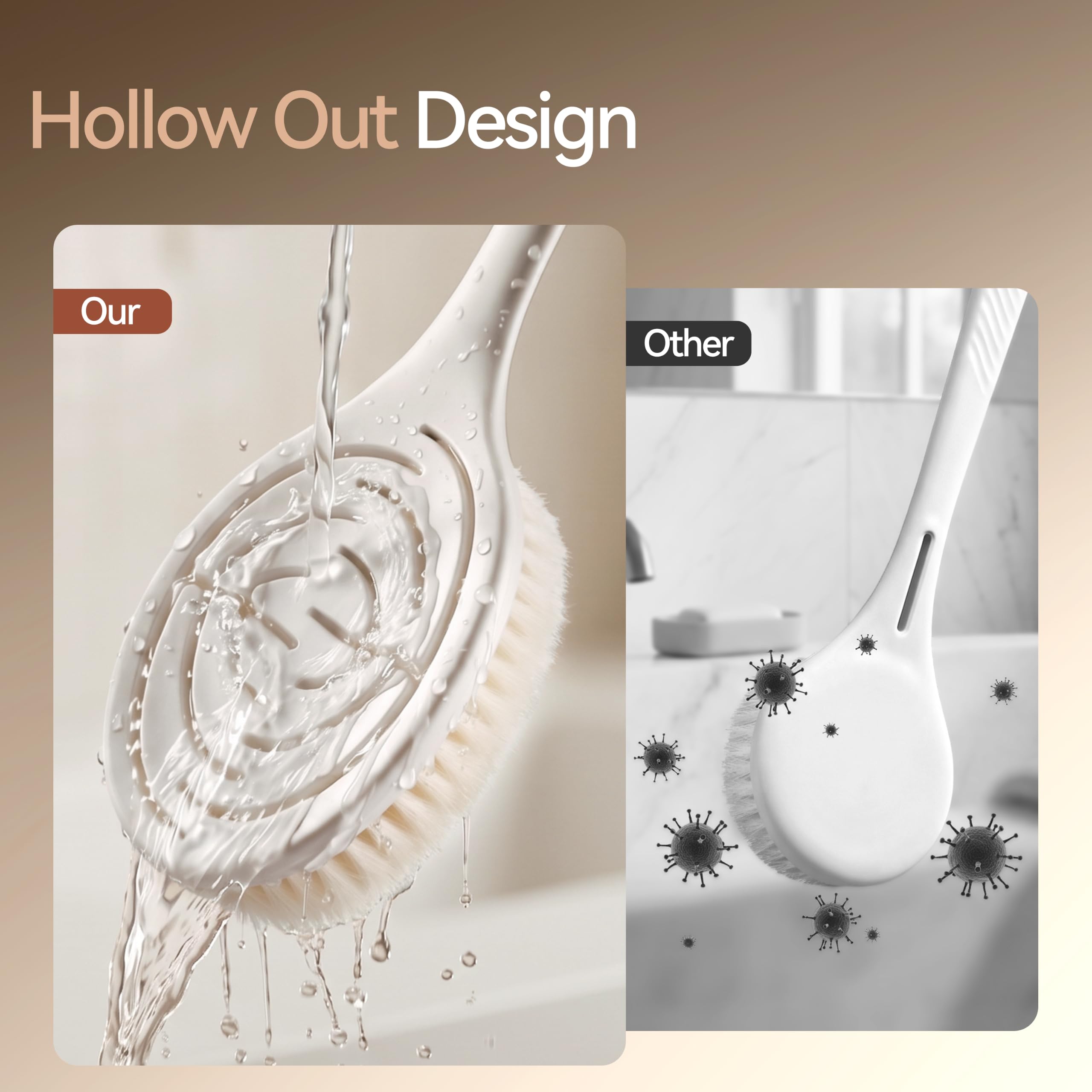 Creative Art silicone anti-slip grip detail for secure wet hold