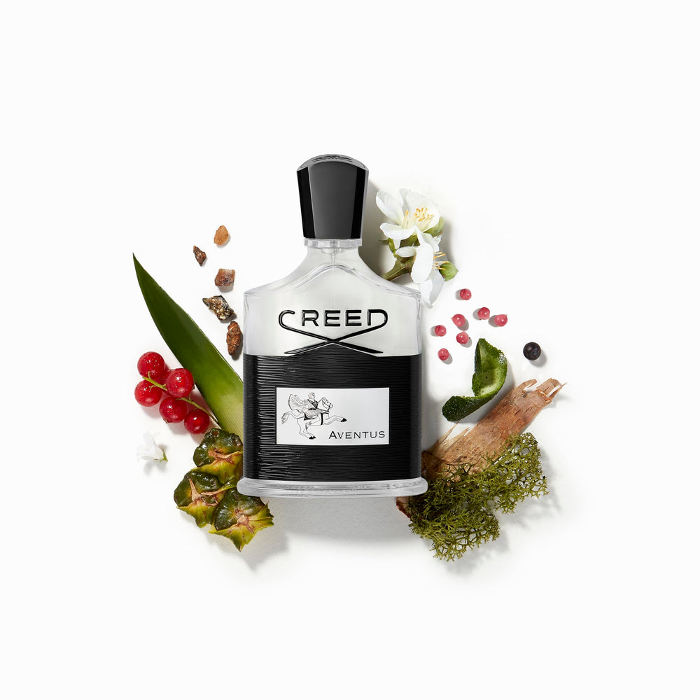 Close-up of pineapple note ingredient, Creed highlights fruity heart and freshness