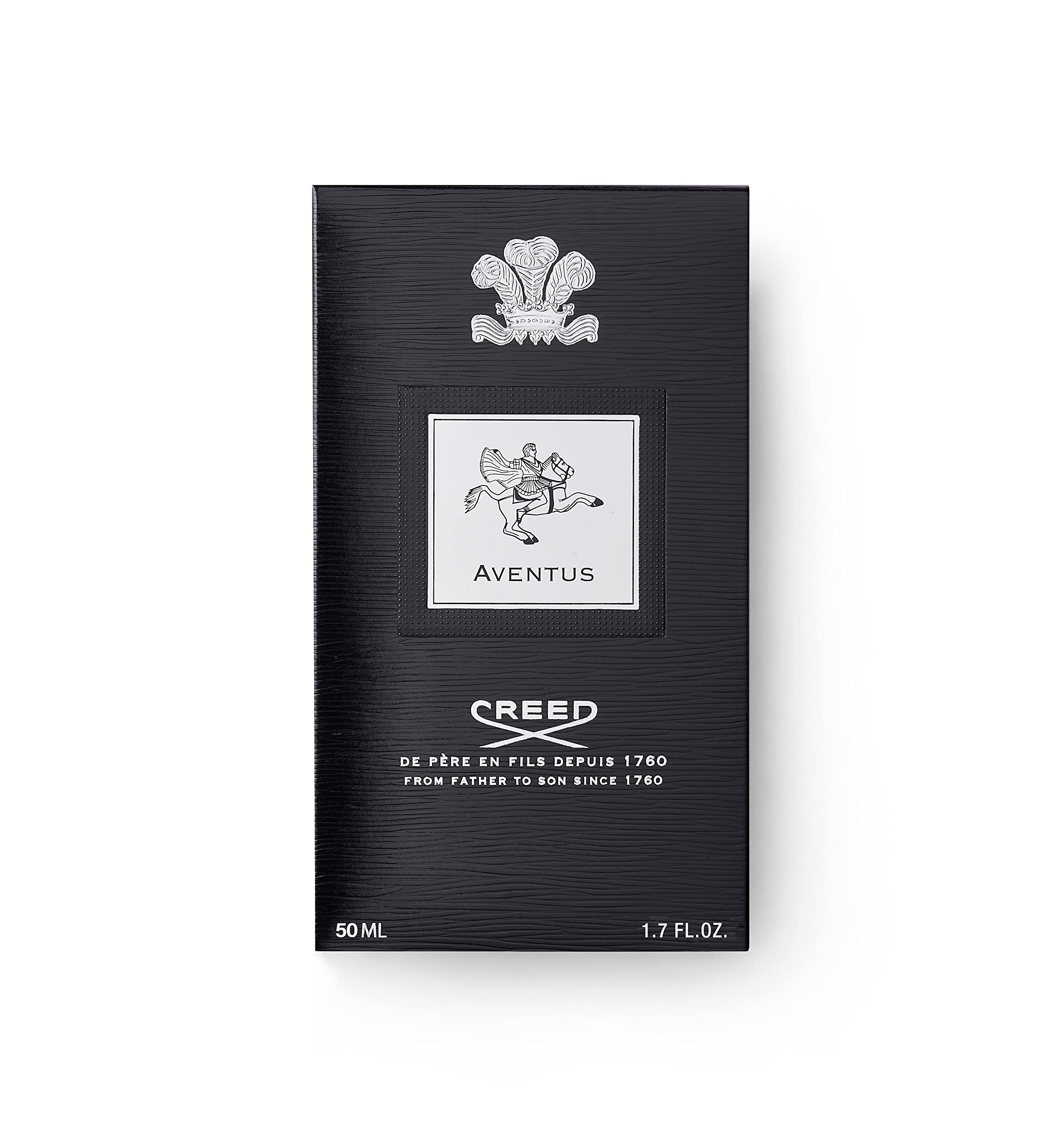 Creed Aventus boxed packaging displayed, brand protection and premium presentation