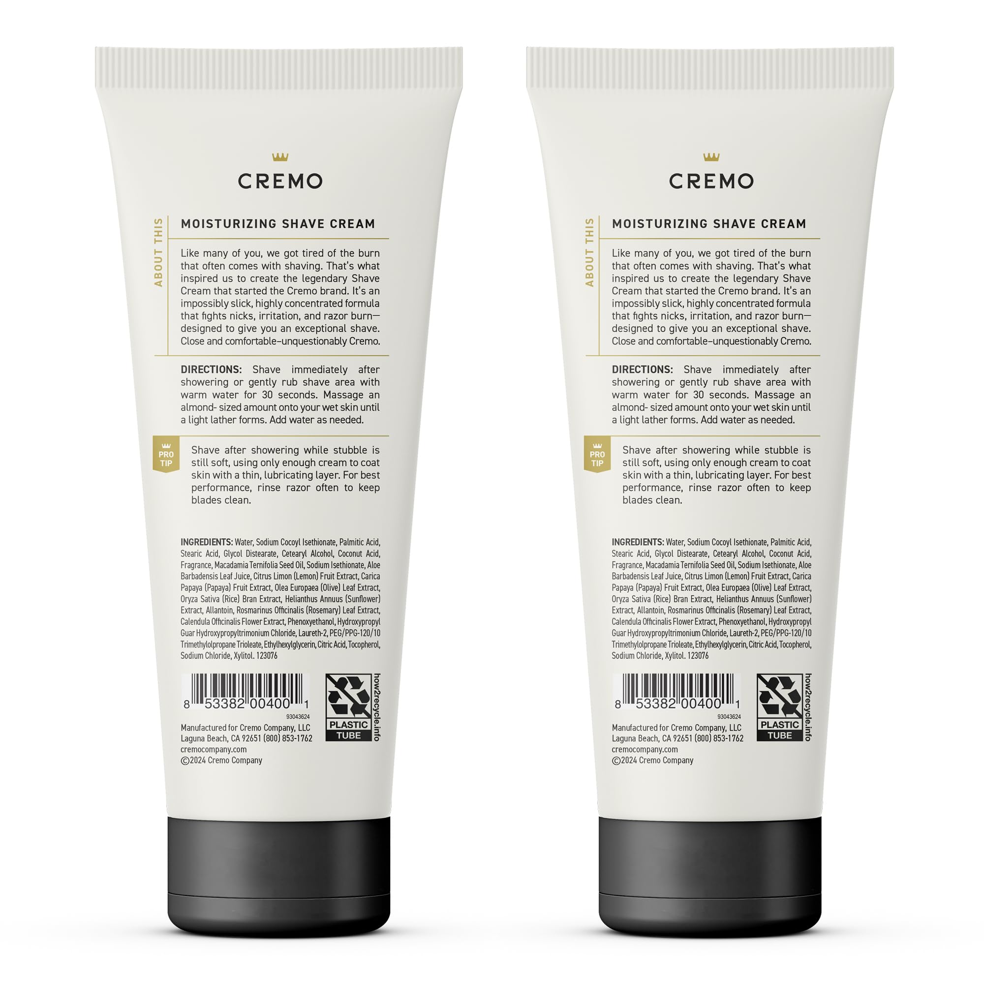 Cremo on bathroom shelf lifestyle shot showing convenient everyday grooming use