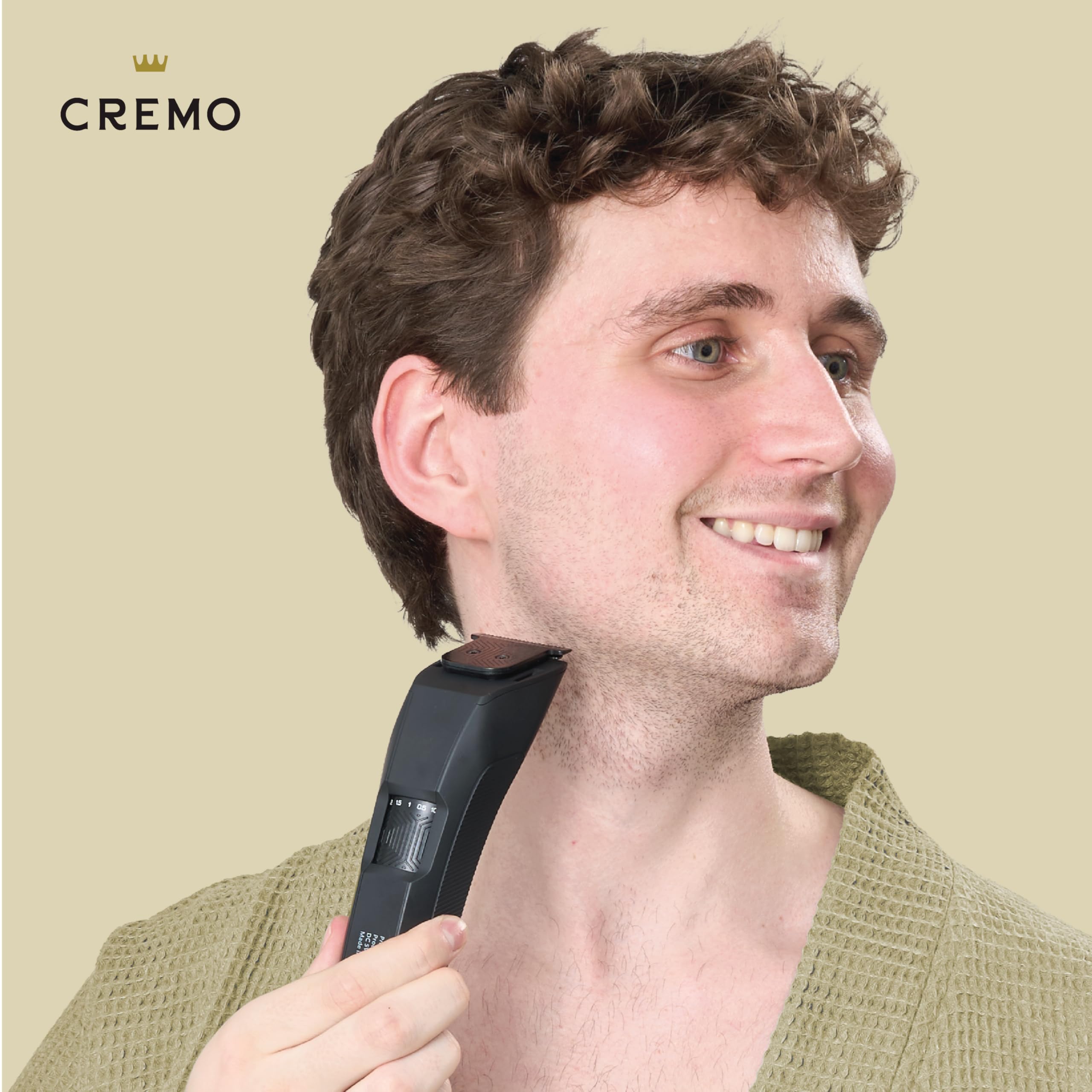 Cremo trimmer on bathroom counter showing everyday use and easy storage