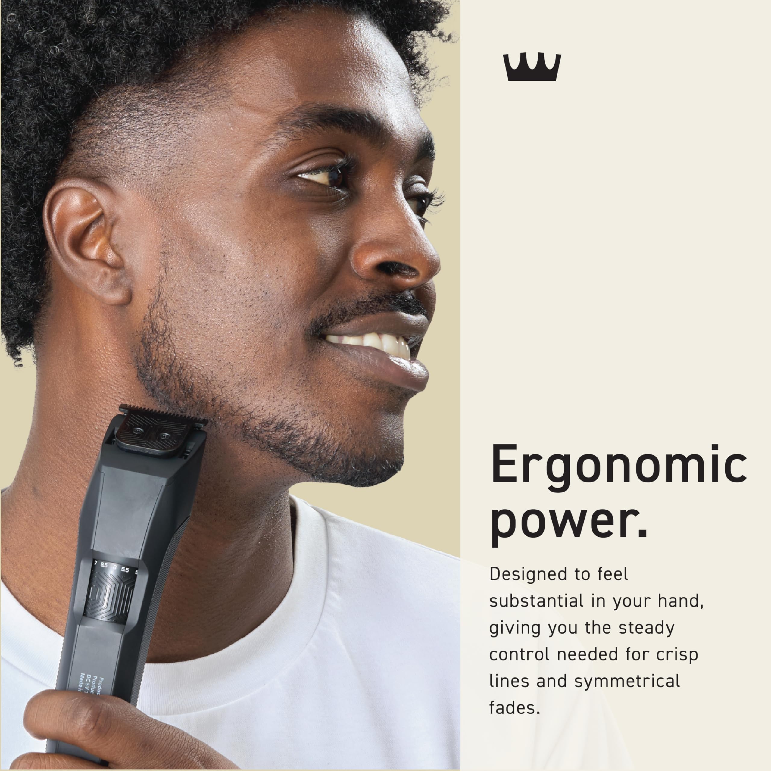 Cremo trimmer connected to USB-C cable for fast universal charging