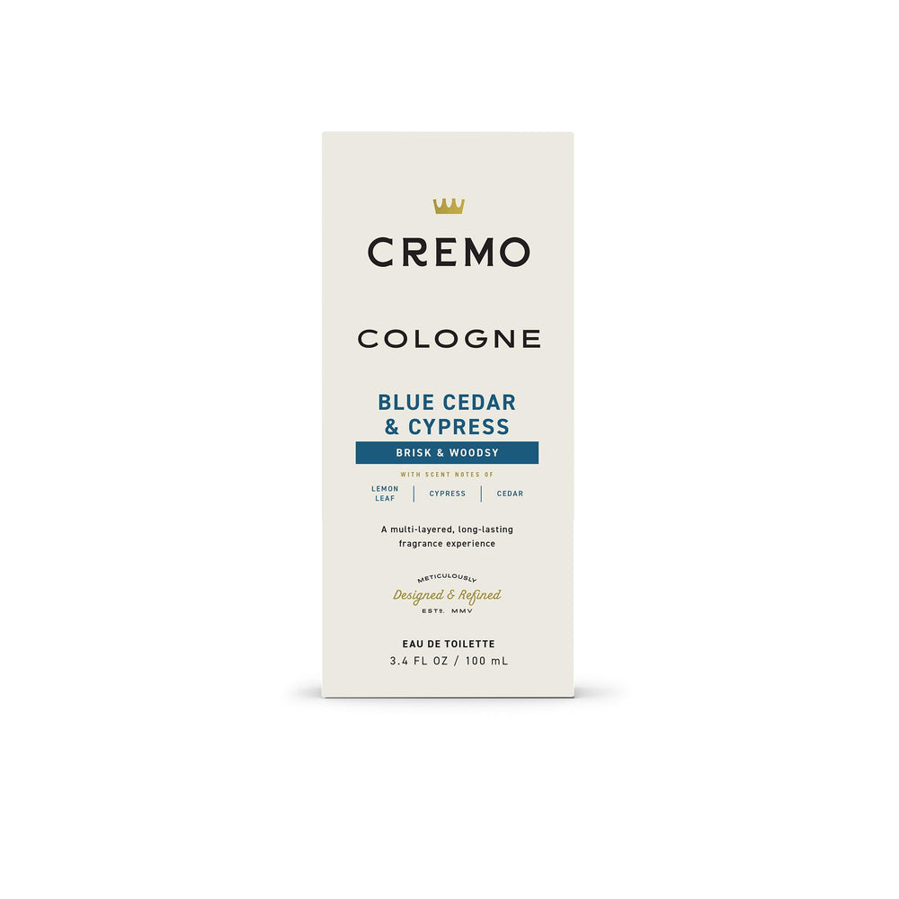 Cremo cologne on dressing table suggesting daily grooming routine benefit