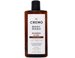 Cremo body wash pouring onto hand demonstrating easy lathering benefit