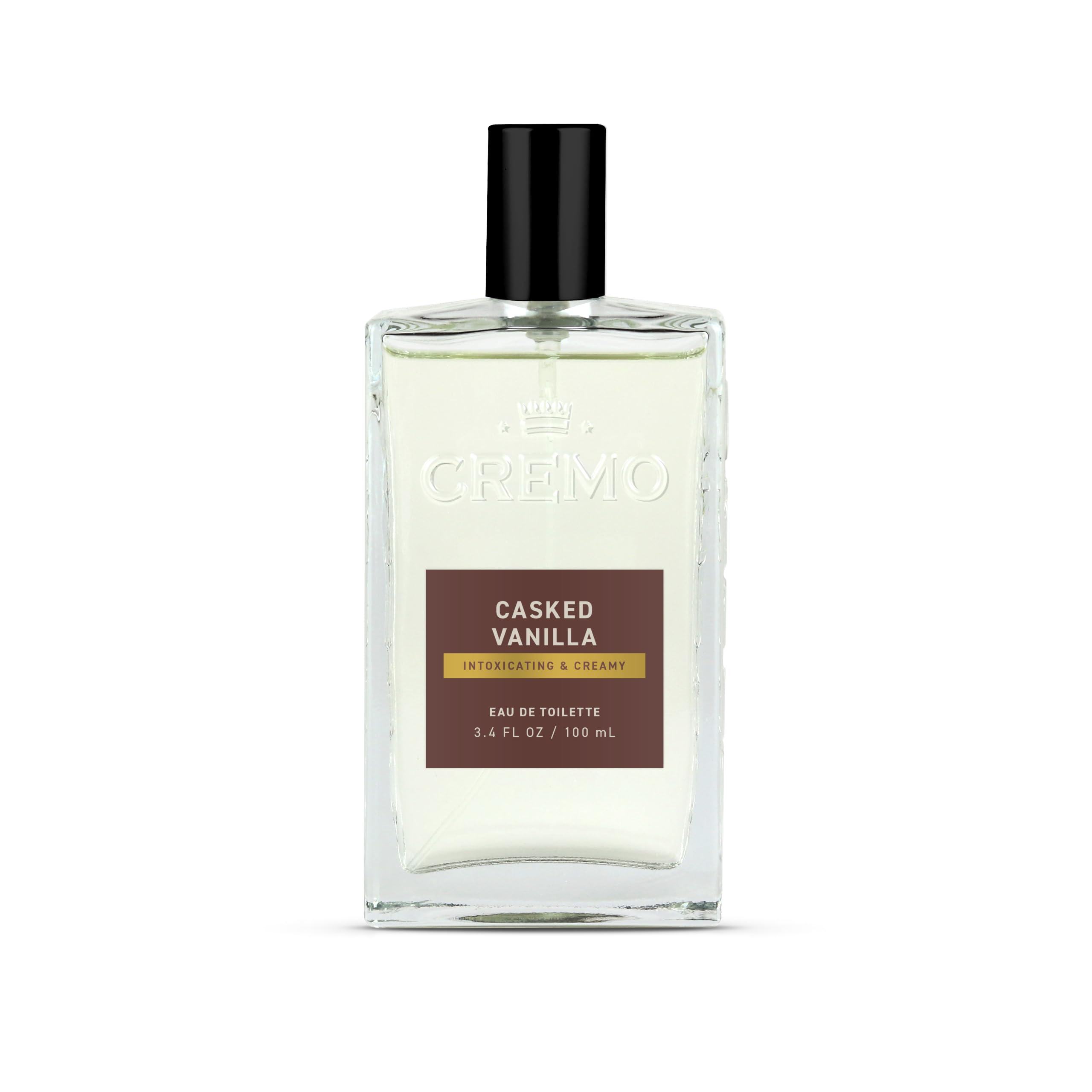Cremo front bottle view showing sleek label and spray benefit of easy application
