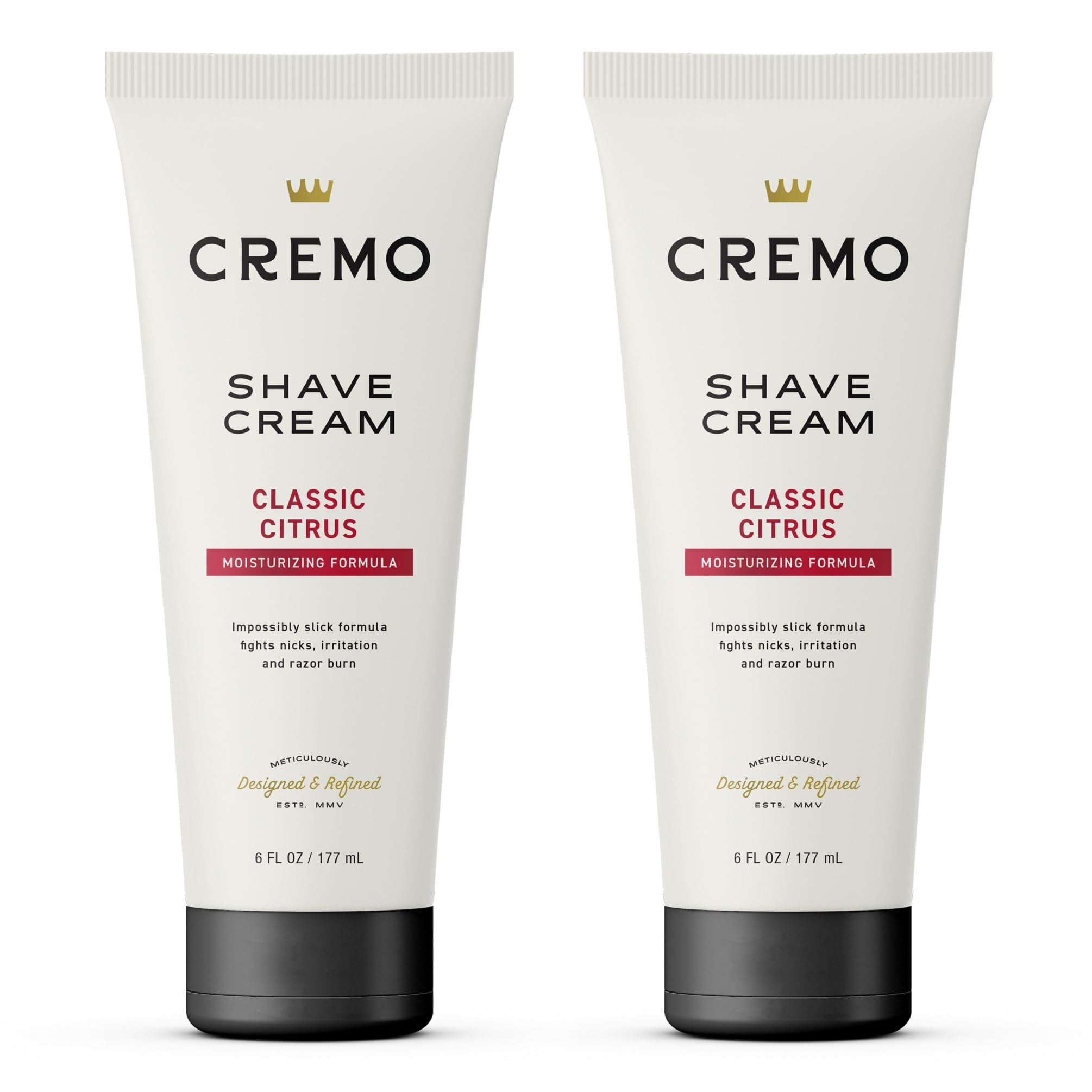 Cremo front packaging two-pack showing tubes and brand for easy identification and value
