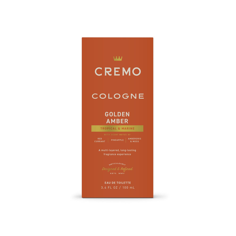 Man wearing Cremo Golden Amber at dusk illustrating versatile fragrance for evenings