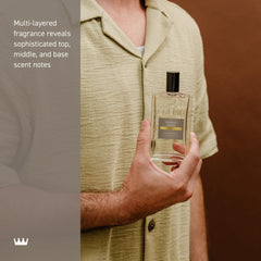 Cremo label detail showing Vintage Suede notes and expert design
