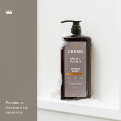 Cremo pouring texture shot highlighting thick wash consistency and moisturizing benefit