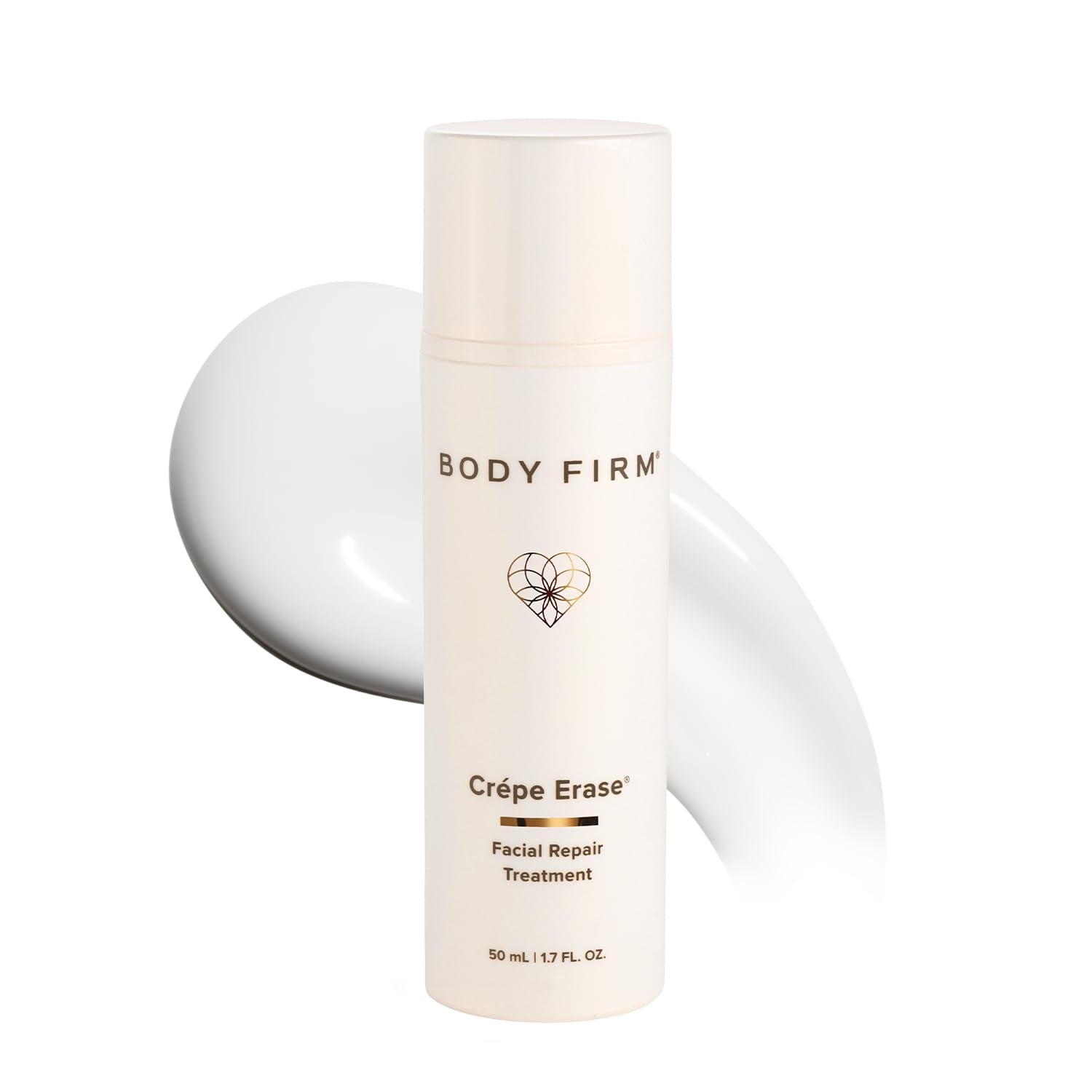 Crepe Erase front packaging showing bottle and benefits