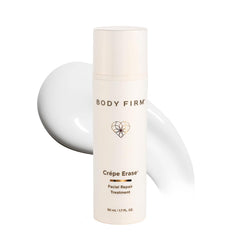 Crepe Erase front packaging showing bottle and benefits