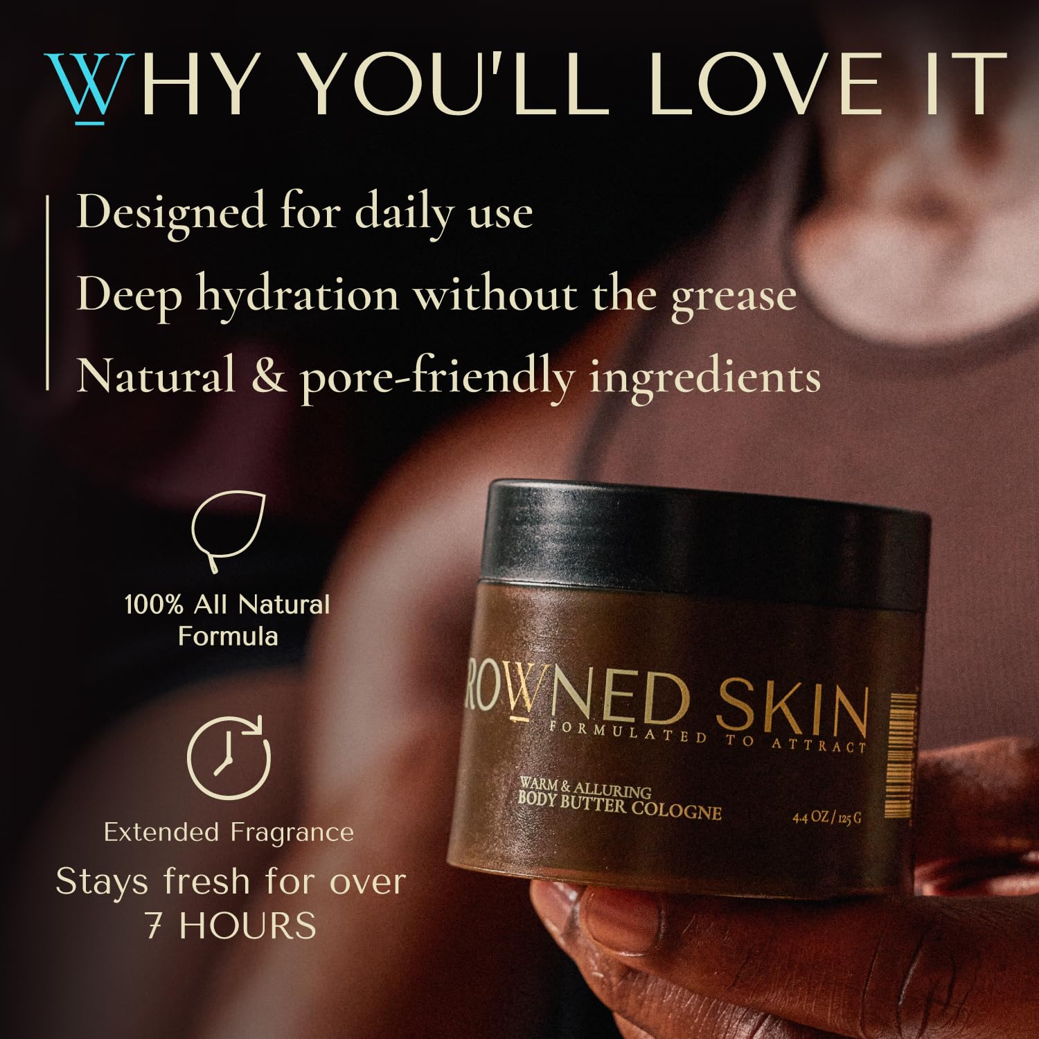 Crowned Skin applied on forearm illustrating non-greasy absorption and softening