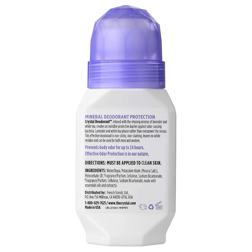Crystal Essence label close-up highlighting product information benefit