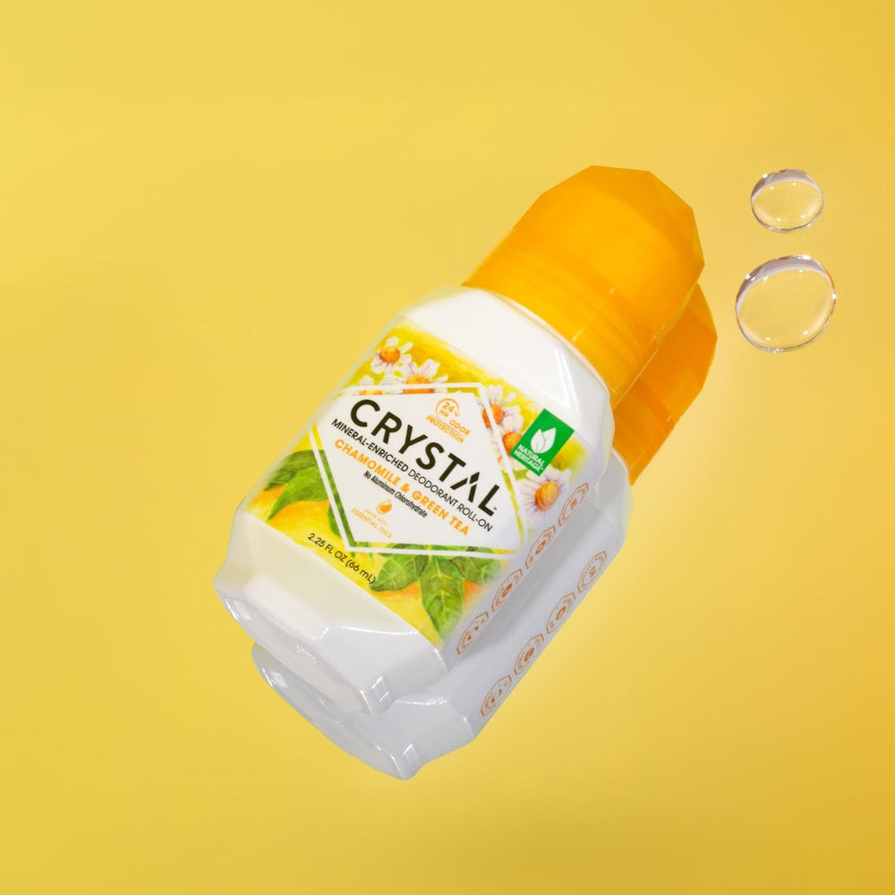 Crystal Essence in-use underarm demonstration offering long-lasting odor control
