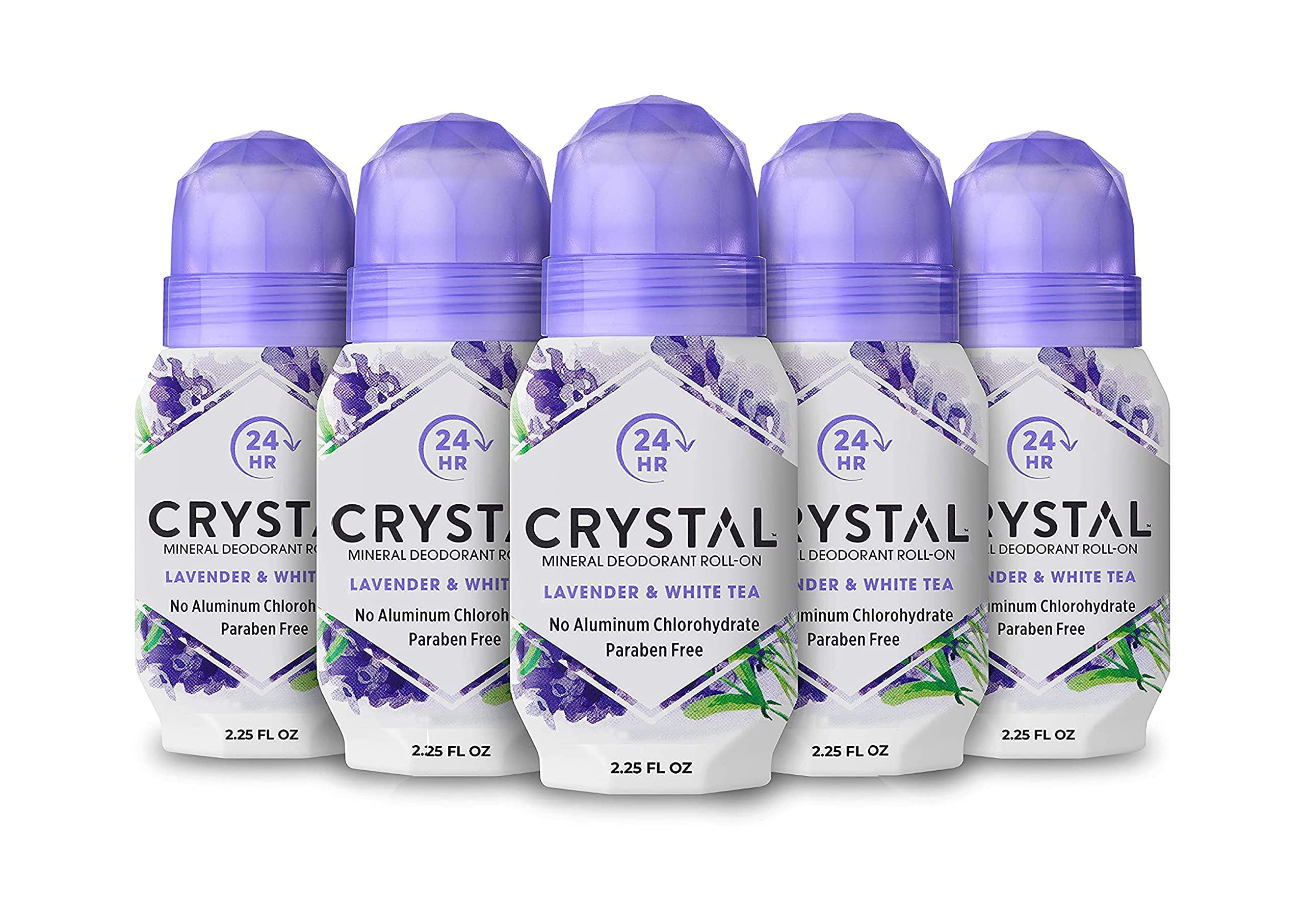 Crystal Essence front packaging showing lavender tea scent and benefit