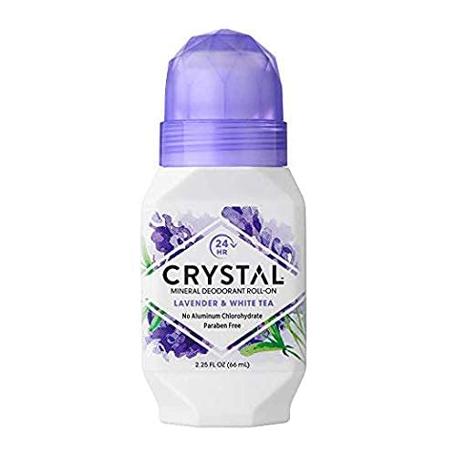 Crystal Essence roll-on application on underarm illustrating easy use