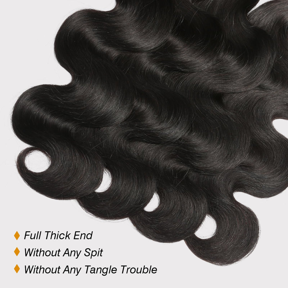 CSCHS bundles sewn into a sew-in showing seamless blend and full-volume benefit