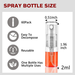 Csdtylh single 2ml glass spray bottle displayed upright for easy identification and use