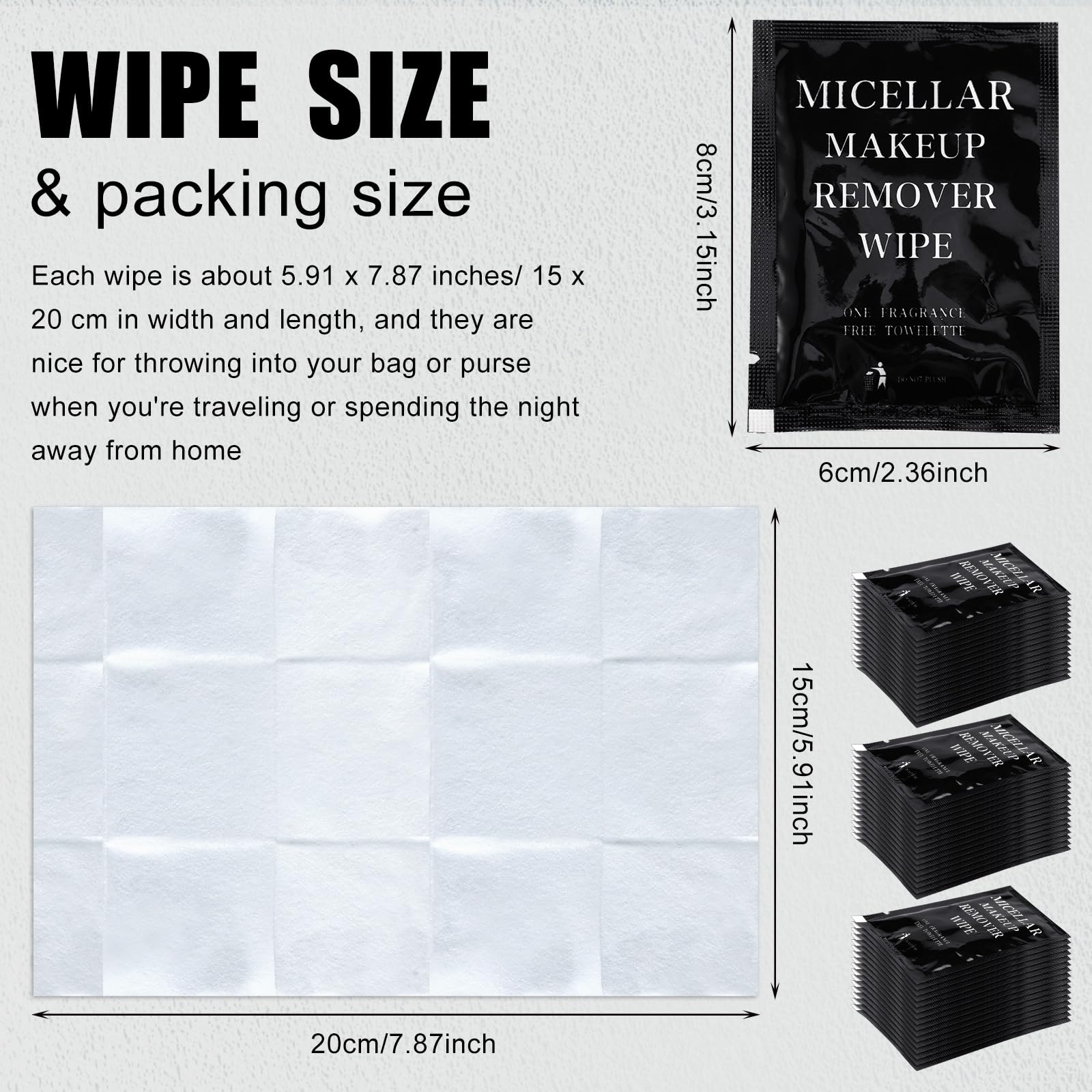 Ctosree single unwrapped wipe display for quick makeup removal