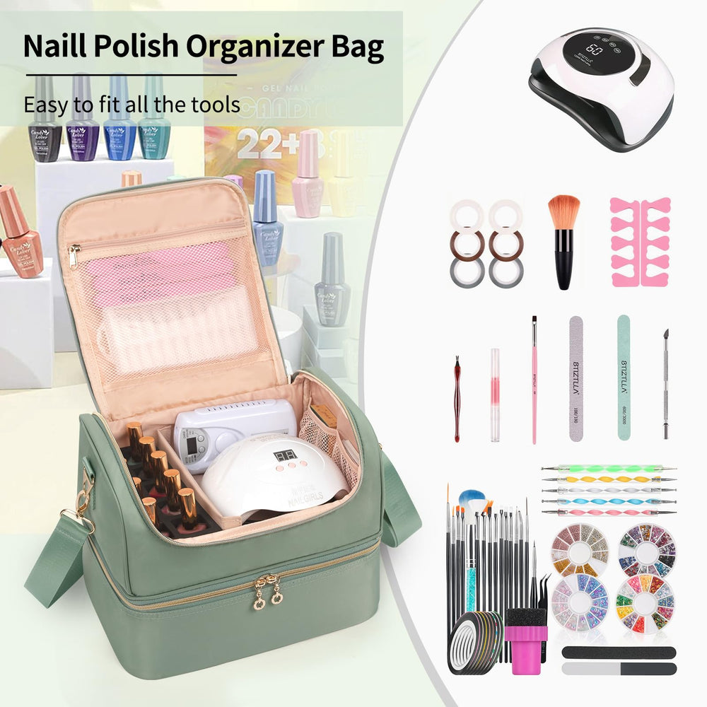 CUBETASTIC elastic pockets and mesh zipper storing tools and cords safely