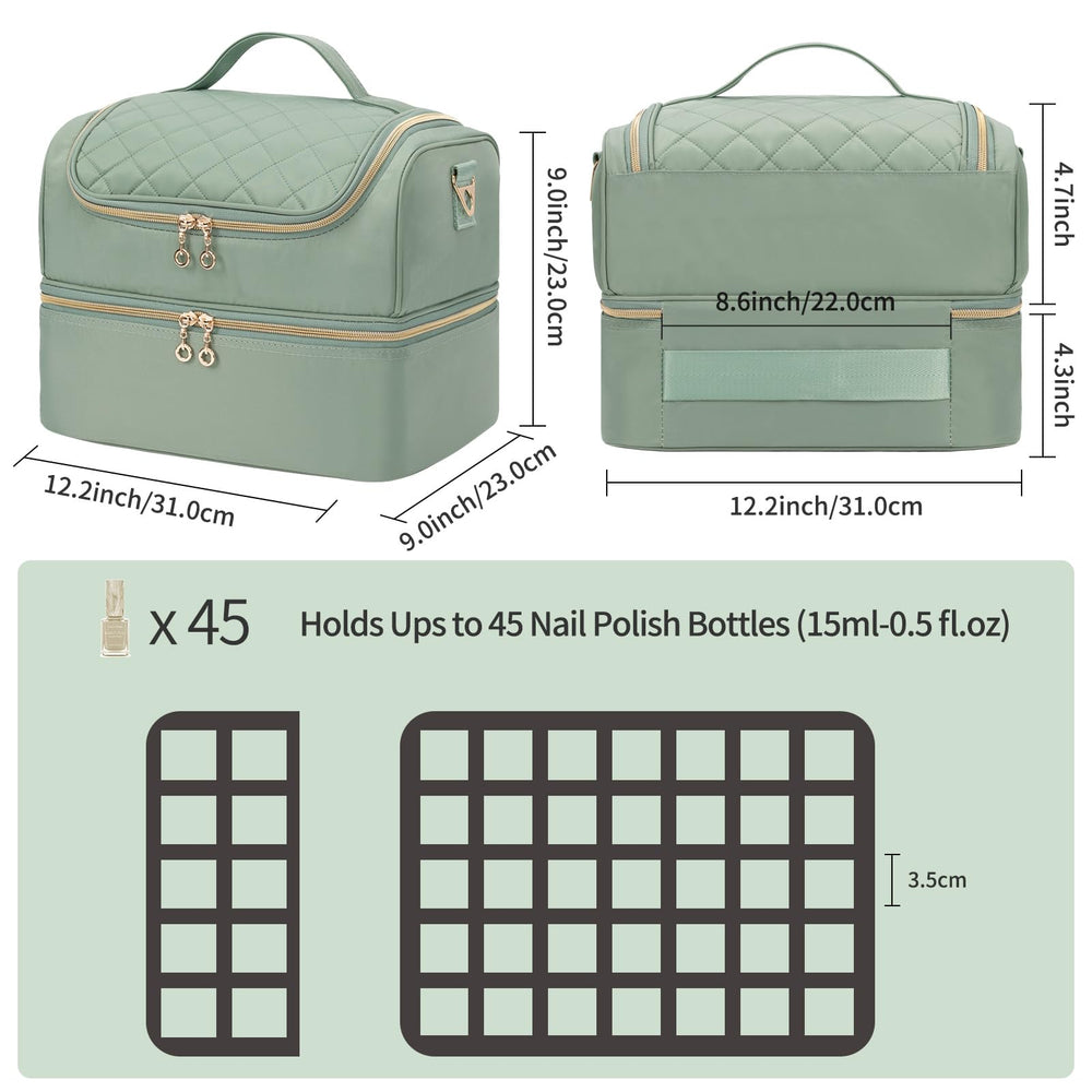 CUBETASTIC lower layer with 35 polish bottles neatly secured and cushioned