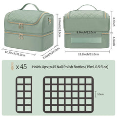 CUBETASTIC lower layer with 35 polish bottles neatly secured and cushioned