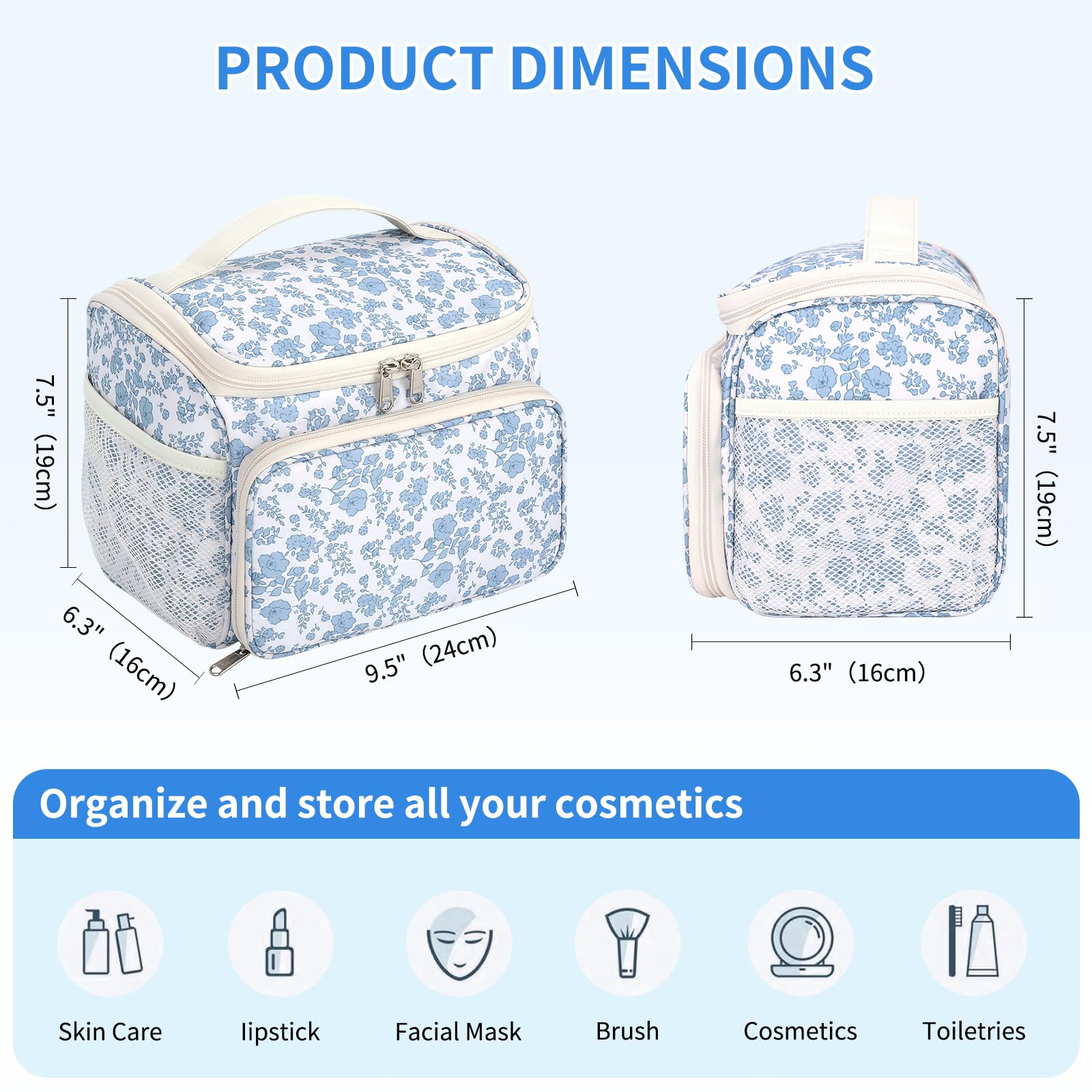 CUBETASTIC side mesh pockets holding travel bottles for secure storage benefit