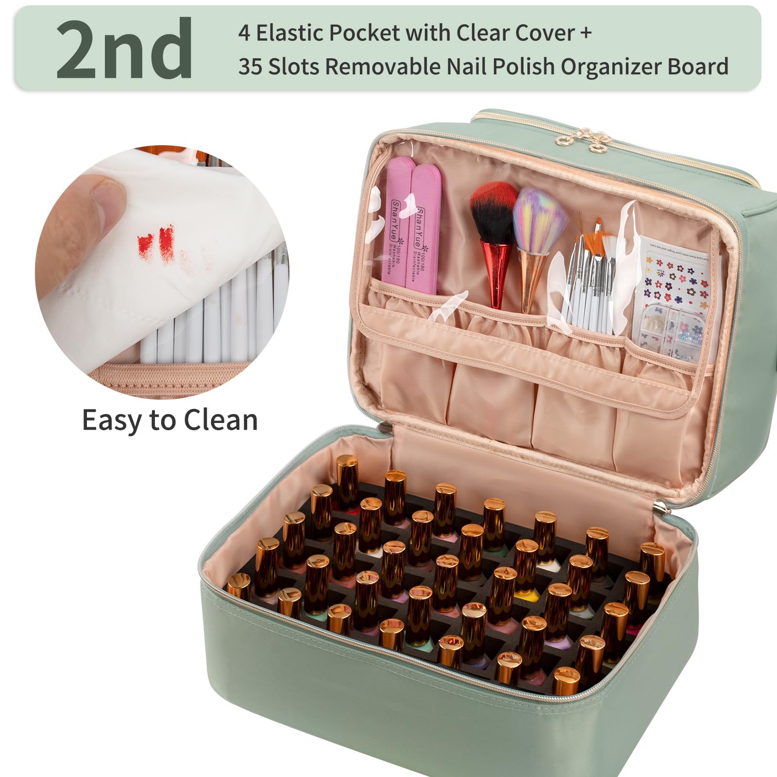 CUBETASTIC upper layer with lamp and 10-slot organizer board for quick access