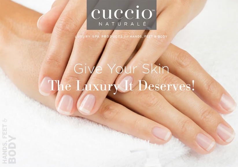 Applying Cuccio cream to hands for immediate softening benefit