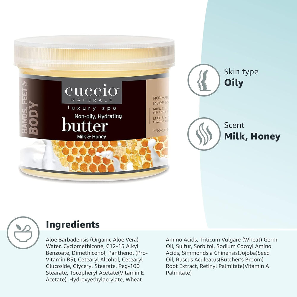 Cuccio open jar close-up of cream texture for fast absorption