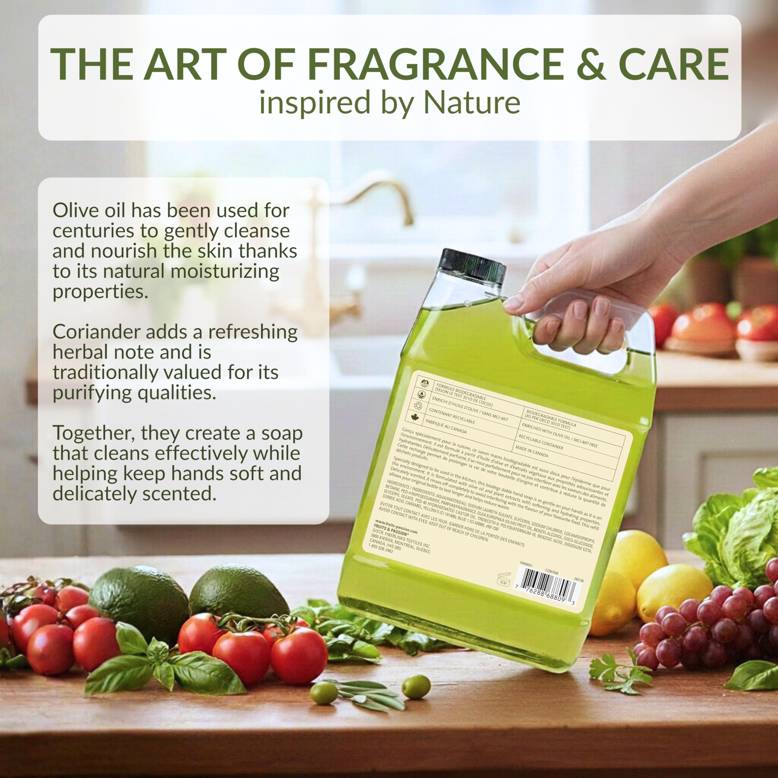 Cucina olive oil texture closeup illustrating conditioning benefit for hands