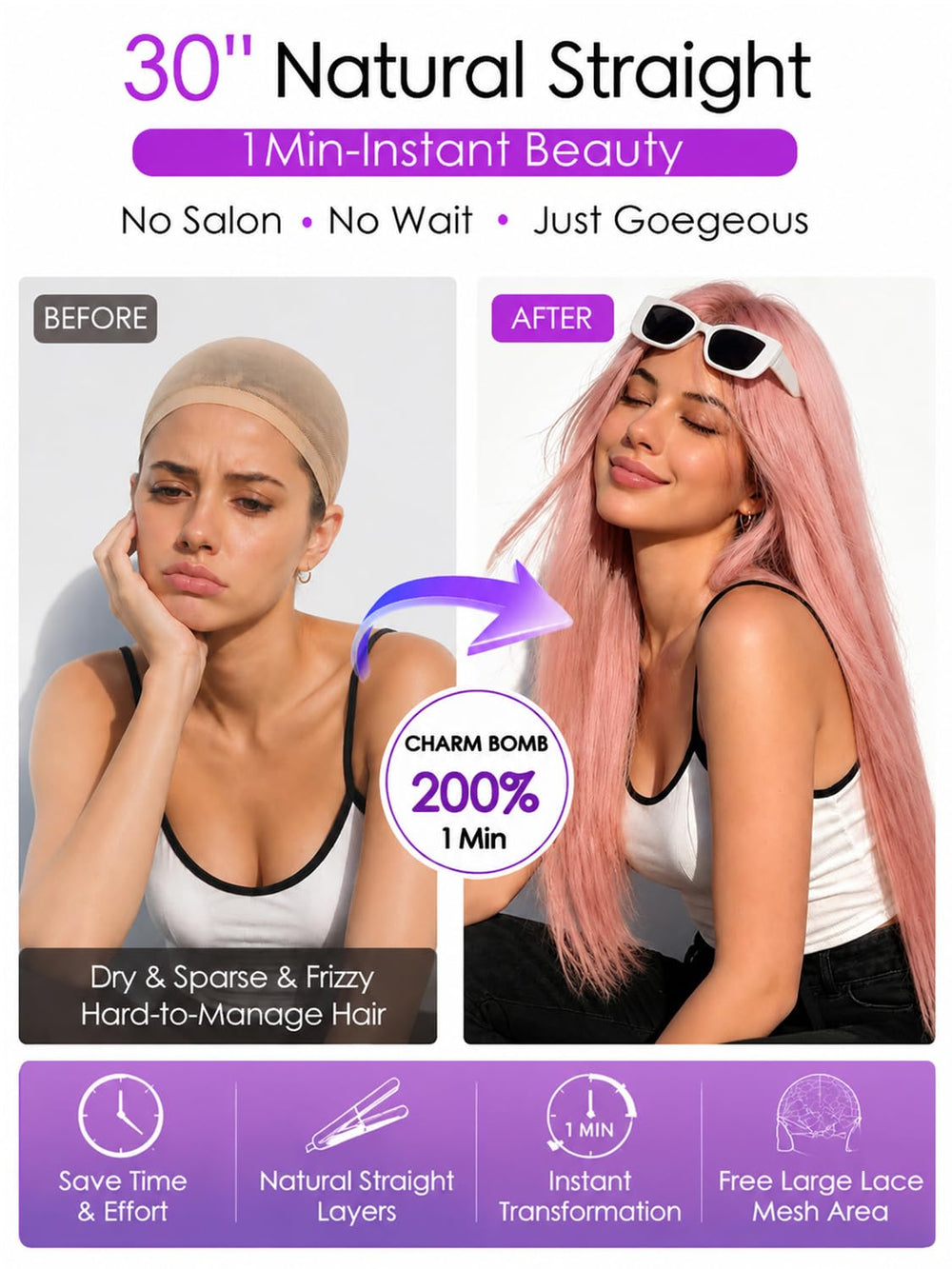 cuiud model wearing wig at event showing polished camera-ready confidence