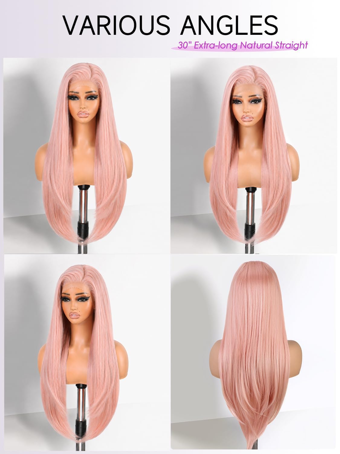 cuiud 30-inch straight length showing smooth sheen for dramatic long-style impact
