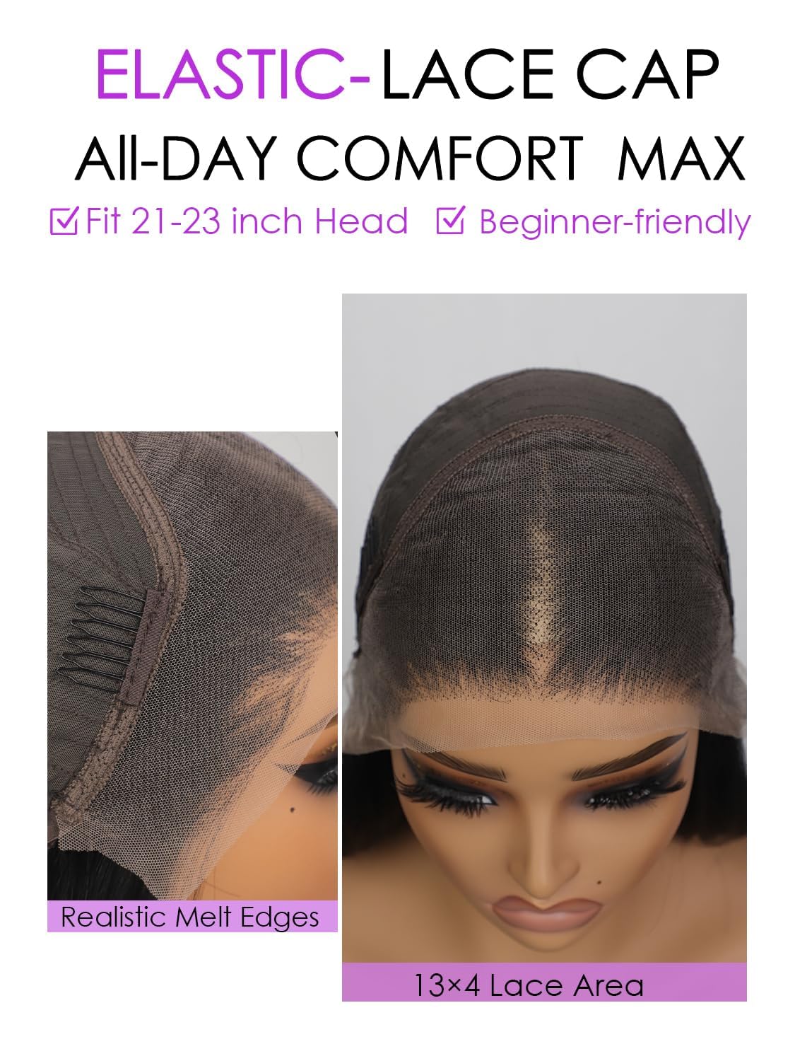 cuiud wig held next to hand to show length and scale for sizing clarity