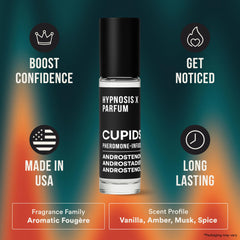 Cupids Hypnosis roll-on rollerball closeup showing smooth applicator for even spread