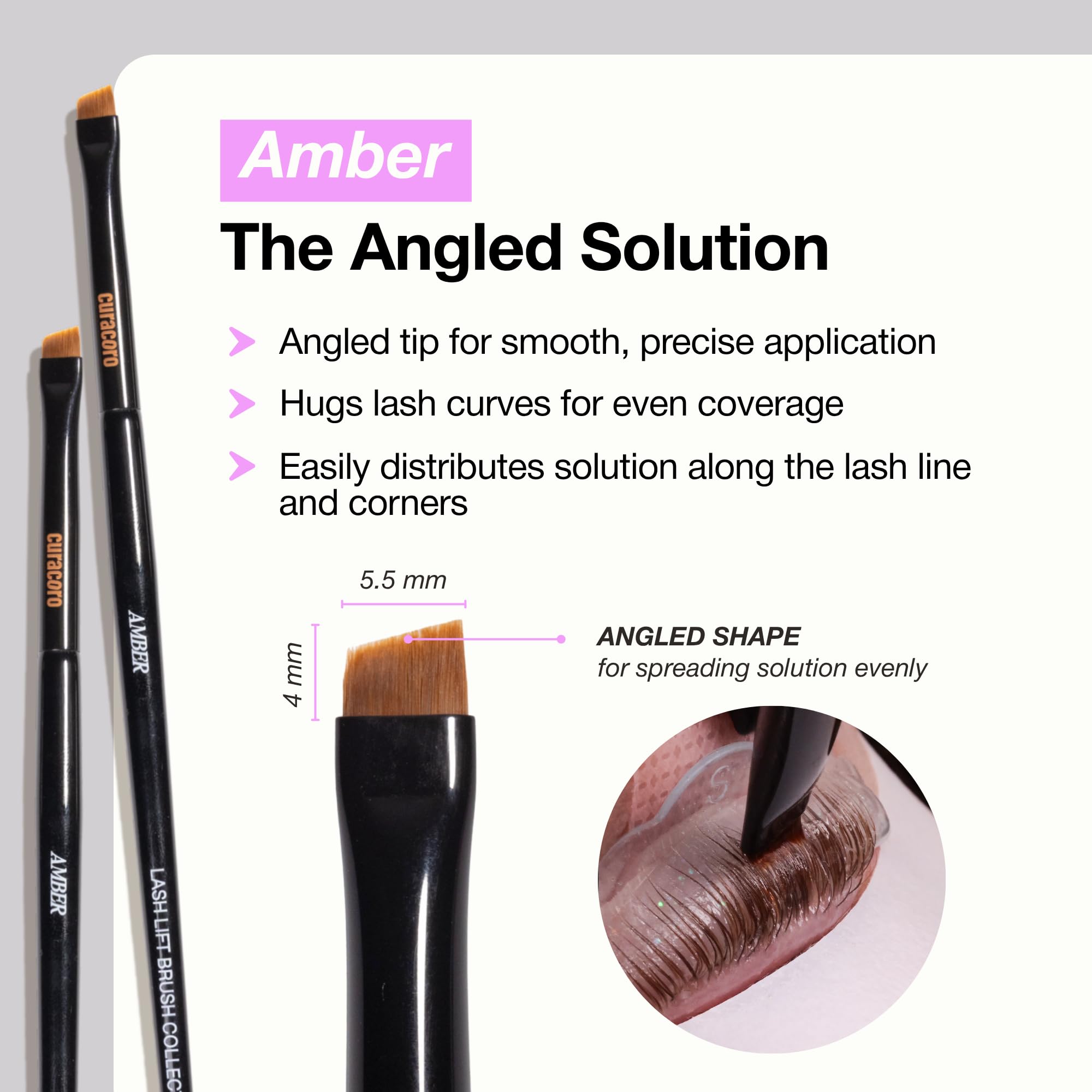 CURACORO Saffron ultra-fine tip macro for precise lash detailing
