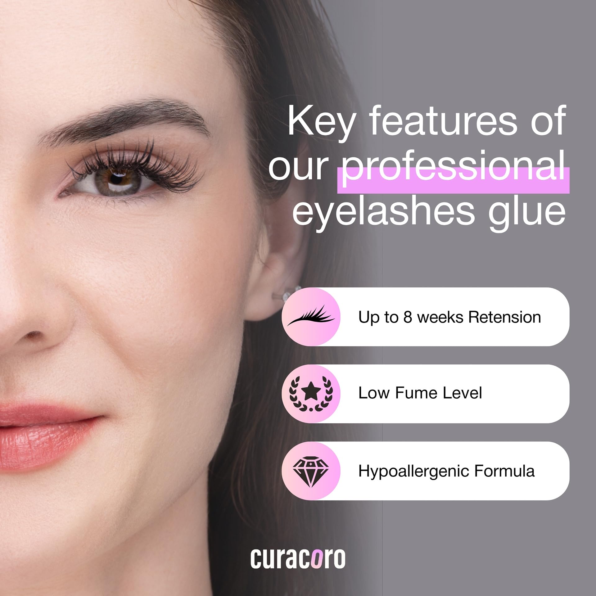 CURACORO glue drop texture showing smooth consistency and fast bonding