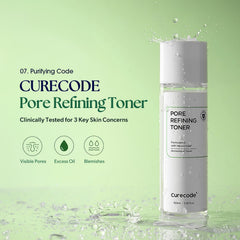 CURECODE close-up of toner texture drop illustrating lightweight hydration