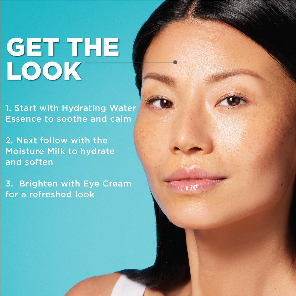 Curel skin before and after hydration example showing improved surface smoothness