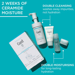 Curel foaming wash producing soft lather to cleanse without stripping